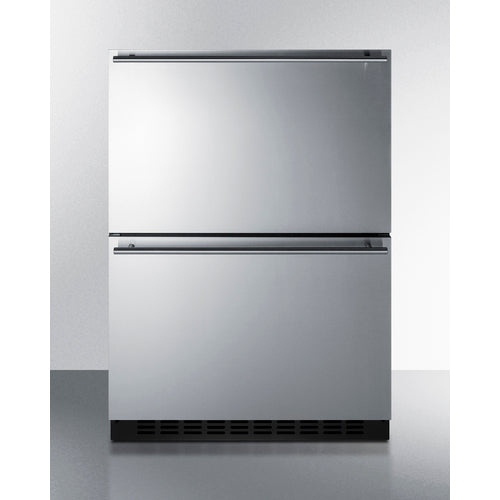 Summersit 24 Inch Wide Outdoor 2-Drawer Refrigerator-Freezer