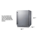 Summit 24 Inch Outdoor ADA Refrigerator with Solid Door