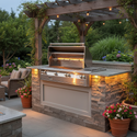 Alfresco 56-Inch Built-In Gas Grill with Dual Side Burner and Rotisserie