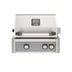 American Outdoor Grill 24 inch L-Series built-in gas grill in gray finish with rear burner and rotisserie kit