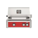 American Outdoor Grill 24 inch L-Series built-in gas grill in red finish with rear burner and rotisserie kit