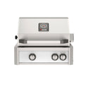 American Outdoor Grill 24 inch L-Series built-in gas grill in white finish with rear burner and rotisserie kit