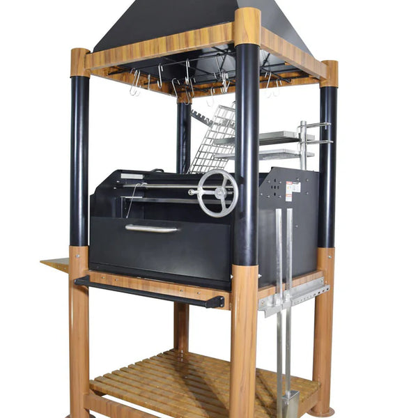 Tagwood The BEAST Argentine Santa Maria Style Wood Fire & Charcoal Gaucho Grill - Cold-Roll Steel