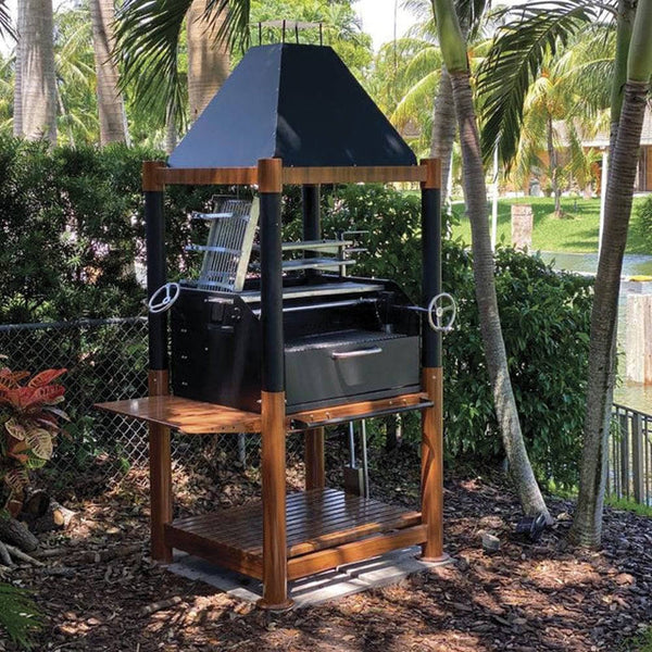 Tagwood The BEAST Argentine Santa Maria Style Wood Fire & Charcoal Gaucho Grill - Cold-Roll Steel