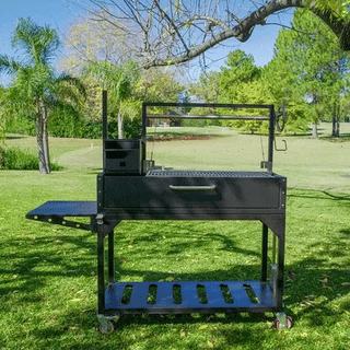 Tagwood Freestanding Argentine Santa Maria Wood Fire & Charcoal Gaucho Grill - Cold-Roll Steel
