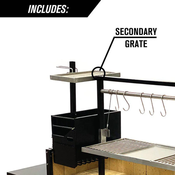 Tagwood Freestanding Argentine Santa Maria Wood Fire & Charcoal Gaucho Grill - Cold-Roll Steel