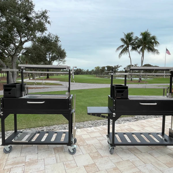 Tagwood Freestanding Argentine Santa Maria Wood Fire & Charcoal Gaucho Grill - Cold-Roll Steel