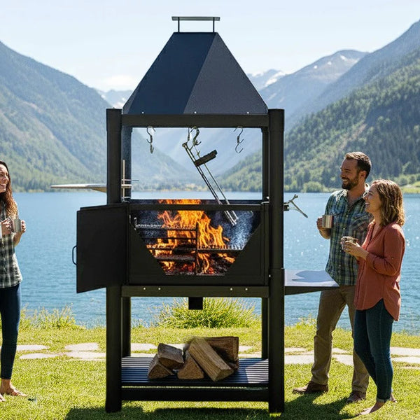 Tagwood Santa Maria Wood Fire & Charcoal Gaucho Grill - Cold-Roll Steel