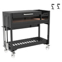 Tagwood Freestanding Argentine Wood Fire & Charcoal Gaucho Grill- Cold-Roll Steel