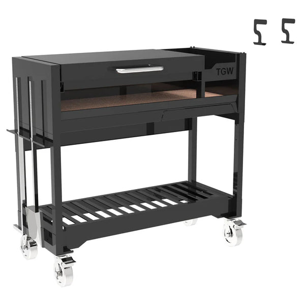 Tagwood Freestanding Argentine Wood Fire & Charcoal Gaucho Grill- Cold-Roll Steel
