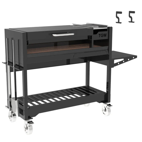 Tagwood Freestanding Argentine Wood Fire & Charcoal Gaucho Grill- Cold-Roll Steel