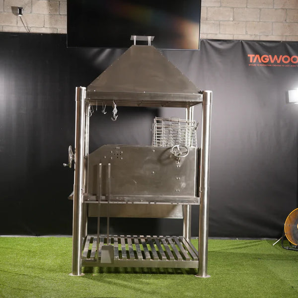 Tagwood XL Argentine Santa Maria Wood Fire & Charcoal Gaucho Grill all SS304