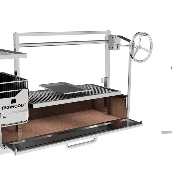 Tagwood XL Built-In Santa Maria Argentine Wood Fire & Charcoal Gaucho Grill
