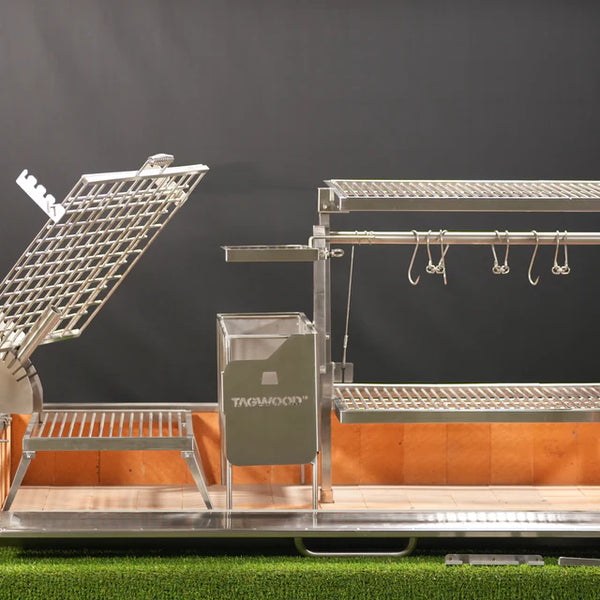Tagwood XL Built-in Argentine Santa Maria Wood Fire & Charcoal Gaucho Grill