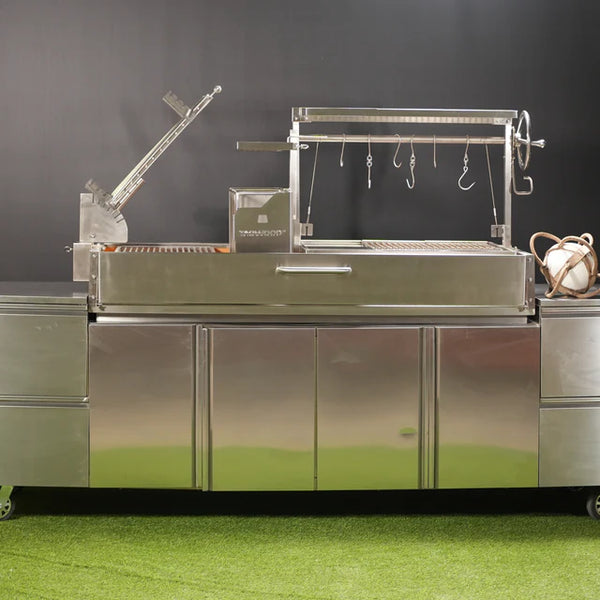 Tagwood XL Built-in Argentine Santa Maria Wood Fire & Charcoal Gaucho Grill