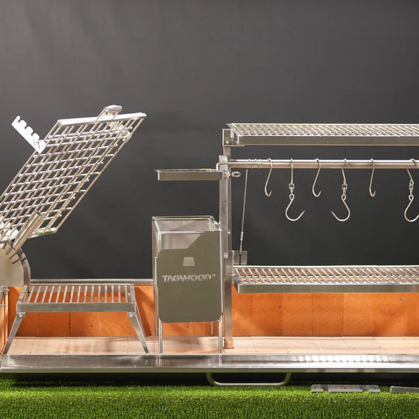 Tagwood XL Built-in Argentine Santa Maria Wood Fire & Charcoal Gaucho Grill