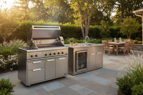 DCS BH1-48RS-F 48-Inch Series 7 Freestanding Gas Grill with Rotisserie and Side Burners