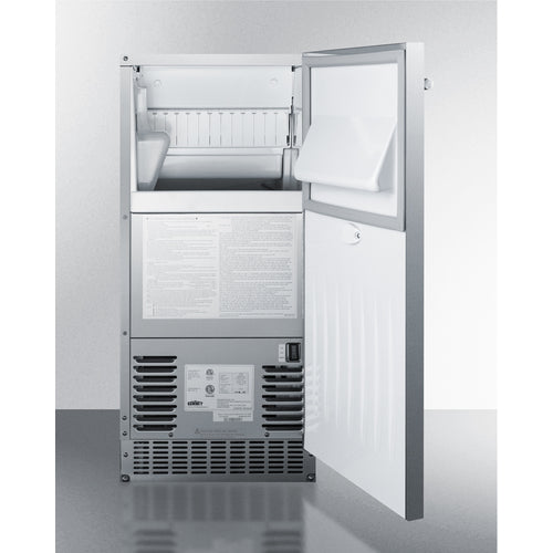 Summit 15 Inch 62 lb. Clear Outdoor/Indoor Icemaker