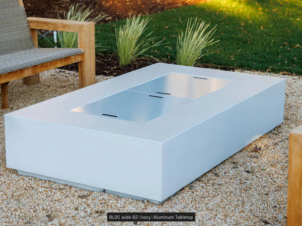 Lumacast Bloc Wide Fire Table