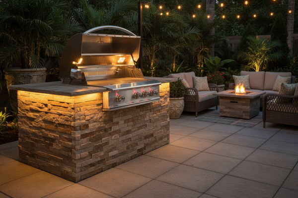 Blaze Professional LUX 34-Inch 3-Burner Built-In Gas Grill with Rear Infrared Burner