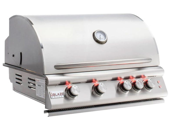 Blaze LTE 32-Inch 4-Burner Built-in Grill With Rear Infrared Burner & Lights