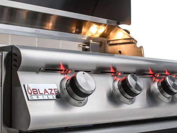 Blaze LTE 32-Inch 4-Burner Built-in Grill With Rear Infrared Burner & Lights