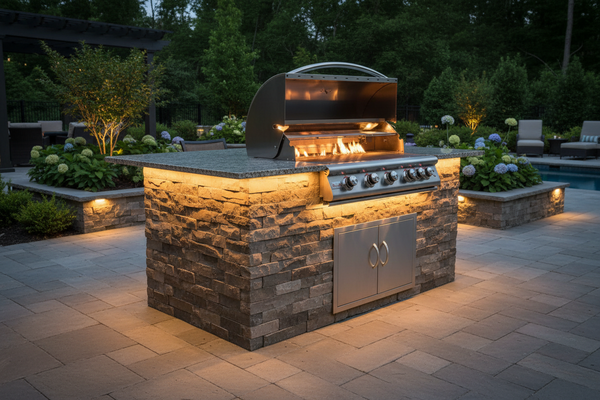 Blaze 5 Burner 40 Inch Built-in LTE Grill with Lights