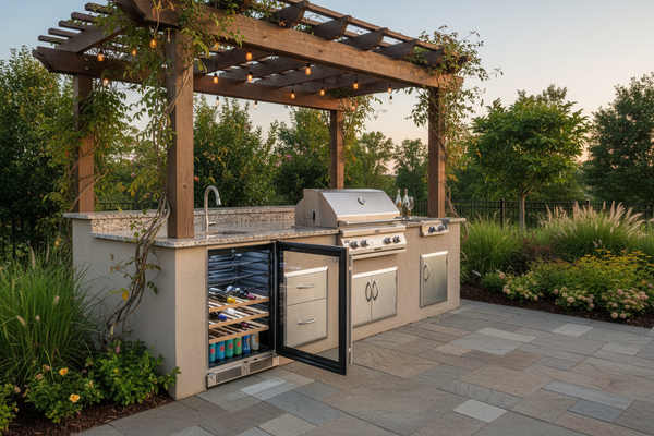 Blaze 24-Inch Outdoor Beverage Center with Glass Door and Lock