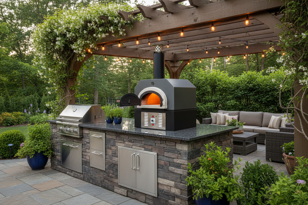 Chicago Brick Oven CBO-750 Residential Hybrid Countertop Pizza Oven with Skirt – Natural Gas or LP