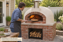 Forno Bravo Premio2G 120 48-Inch Wood-Fired Pizza Oven Kit with Cucina Stand
