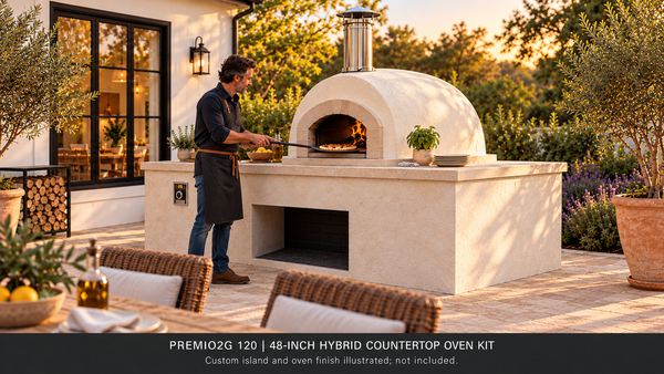 Forno Bravo Premio2G 120 48-Inch Hybrid Countertop Pizza Oven Kit