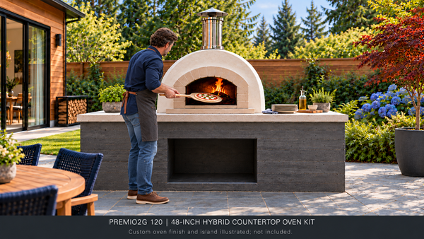 Forno Bravo Premio2G 120 48-Inch Hybrid Countertop Pizza Oven Kit