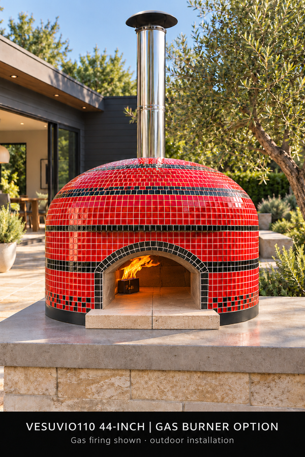 Forno Bravo Vesuvio 110 44-Inch Hybrid Gas/Wood Countertop Pizza Oven