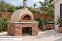 Forno Bravo Toscana 110 Dome 44-Inch Wood-Fired Freestanding Pizza Oven with Cucina 110 Stand