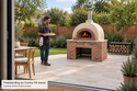 Forno Bravo Toscana 110 Dome 44-Inch Wood-Fired Freestanding Pizza Oven with Cucina 110 Stand