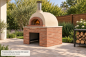 Forno Bravo Toscana 100 Dome 40-Inch Wood-Fired Freestanding Pizza Oven with Cucina 100 Stand