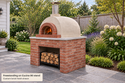 Forno Bravo Toscana 90 36-Inch Domed Wood-Fired Freestanding Pizza Oven with Cucina Stand