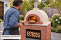 Forno Bravo Toscana 90 36-Inch Domed Wood-Fired Freestanding Pizza Oven with Cucina Stand