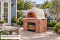 Forno Bravo Toscana 80 32-Inch Domed Wood-Fired Freestanding Pizza Oven with Cucina Stand