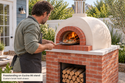 Forno Bravo Toscana 80 32-Inch Domed Wood-Fired Freestanding Pizza Oven with Cucina Stand