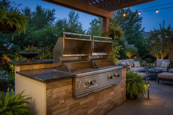 Coyote C3HY50 50-Inch Built-In Gas and Charcoal Hybrid Grill