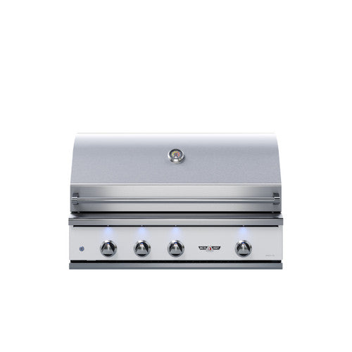 Delta Heat 38 inch Gas Grill with Infrared Rotisserie - White Control Panel