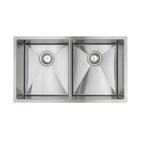 E-Stainless Double Even: 32 x 19 x 10 Inch Bowl Depth with Very Small Radius Corners