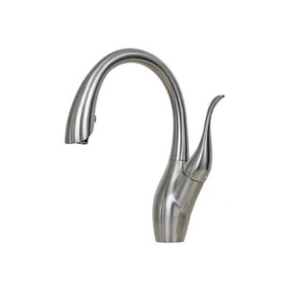 E-Stainless Kitchen: Kitchen: Cygnus Single Handle Gooseneck w/ Pull Down Spray