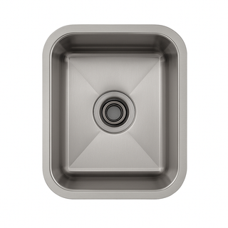 E-Stainless Single Bowl: 18 x 15 x 7 Inch Bowl Depth with Small Radius Corners