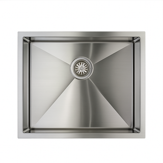 E-Stainless  Single Bowl: 19 x 19 x 10 Inch Bowl Depth with Very Small Radius Corners