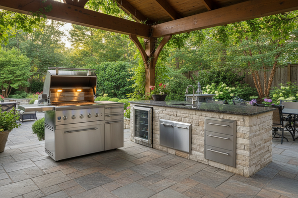 American Made Grills Encore 36 Inch Freestanding Hybrid Gas Grill
