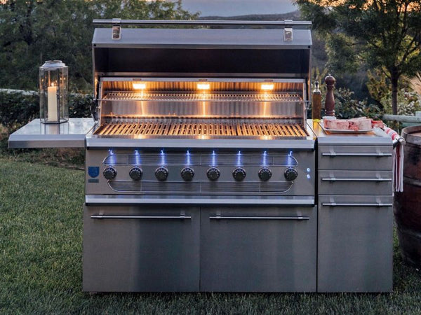 American Made Grills Encore 54 Inch Freestanding Hybrid Grill