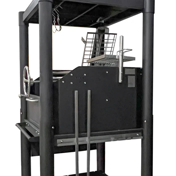Tagwood The BEAST Argentine Santa Maria Style Wood Fire & Charcoal Gaucho Grill - All Black