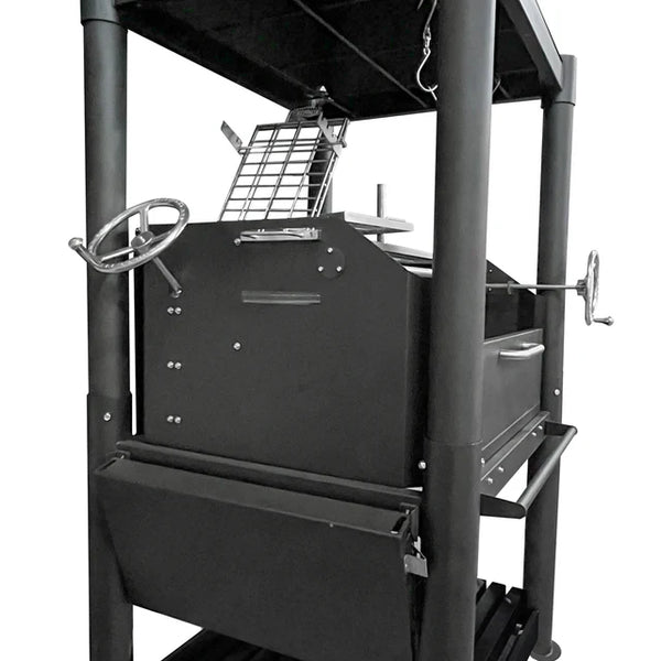 Tagwood The BEAST Argentine Santa Maria Style Wood Fire & Charcoal Gaucho Grill - All Black